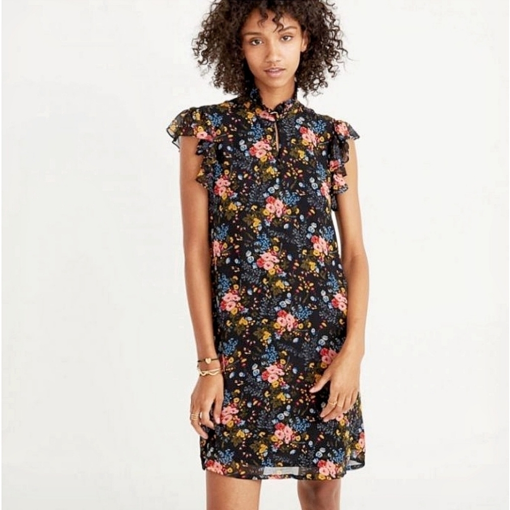 Madewell x No.6 | Silk Floral Ruffle Dress size 8